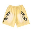 Hellstar Studios Flame Shorts Yellow